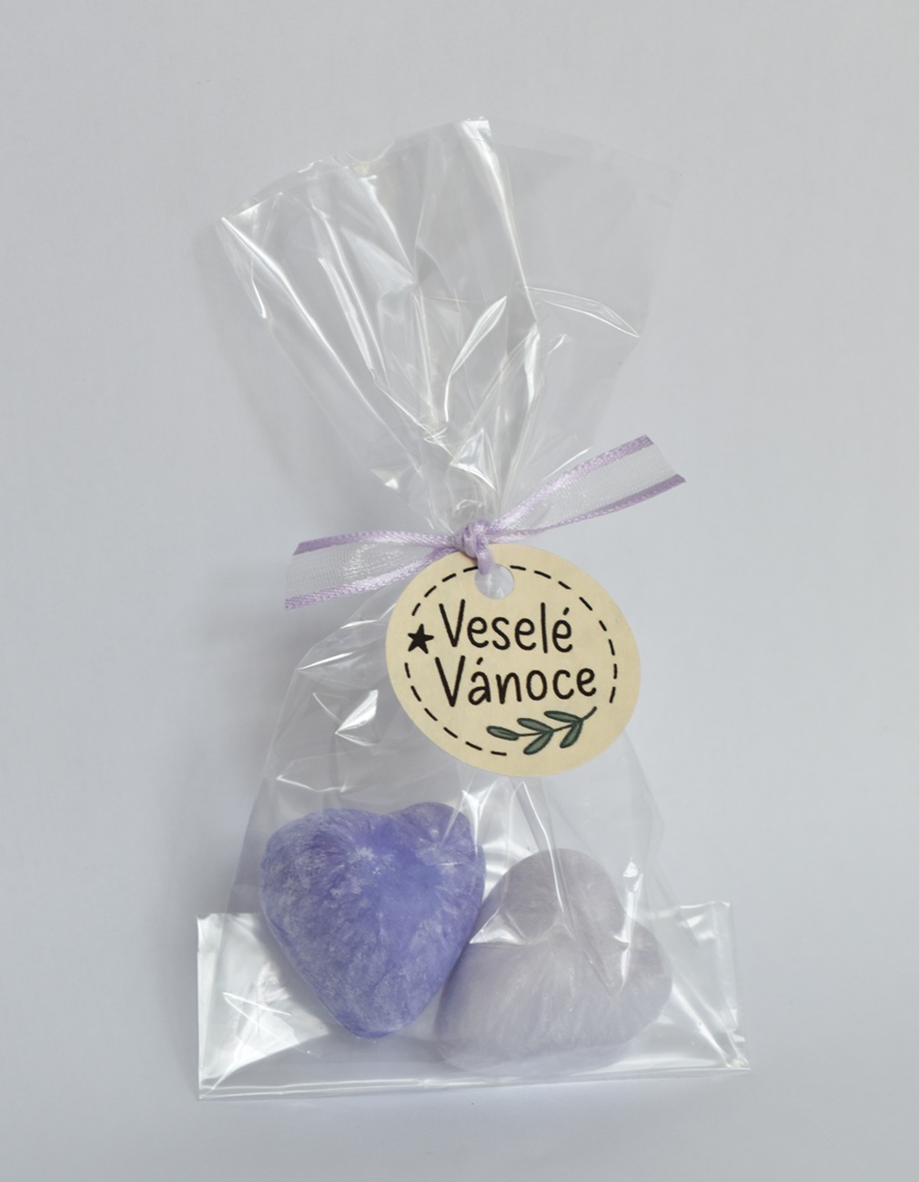 Vonný vosk srdíčka 2 ks Veselé Vánoce