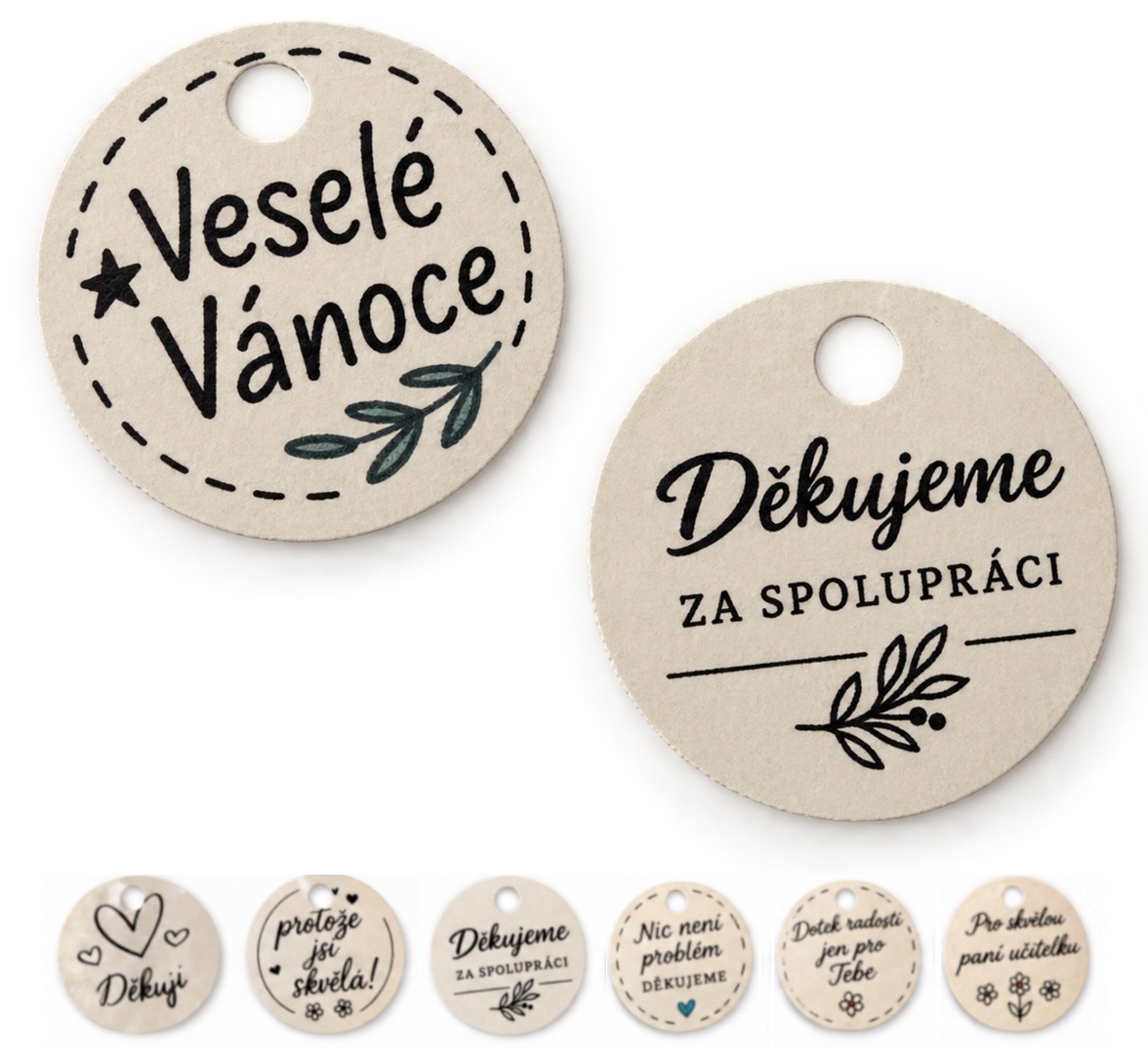 Cedulka VESELÉ VÁNOCE