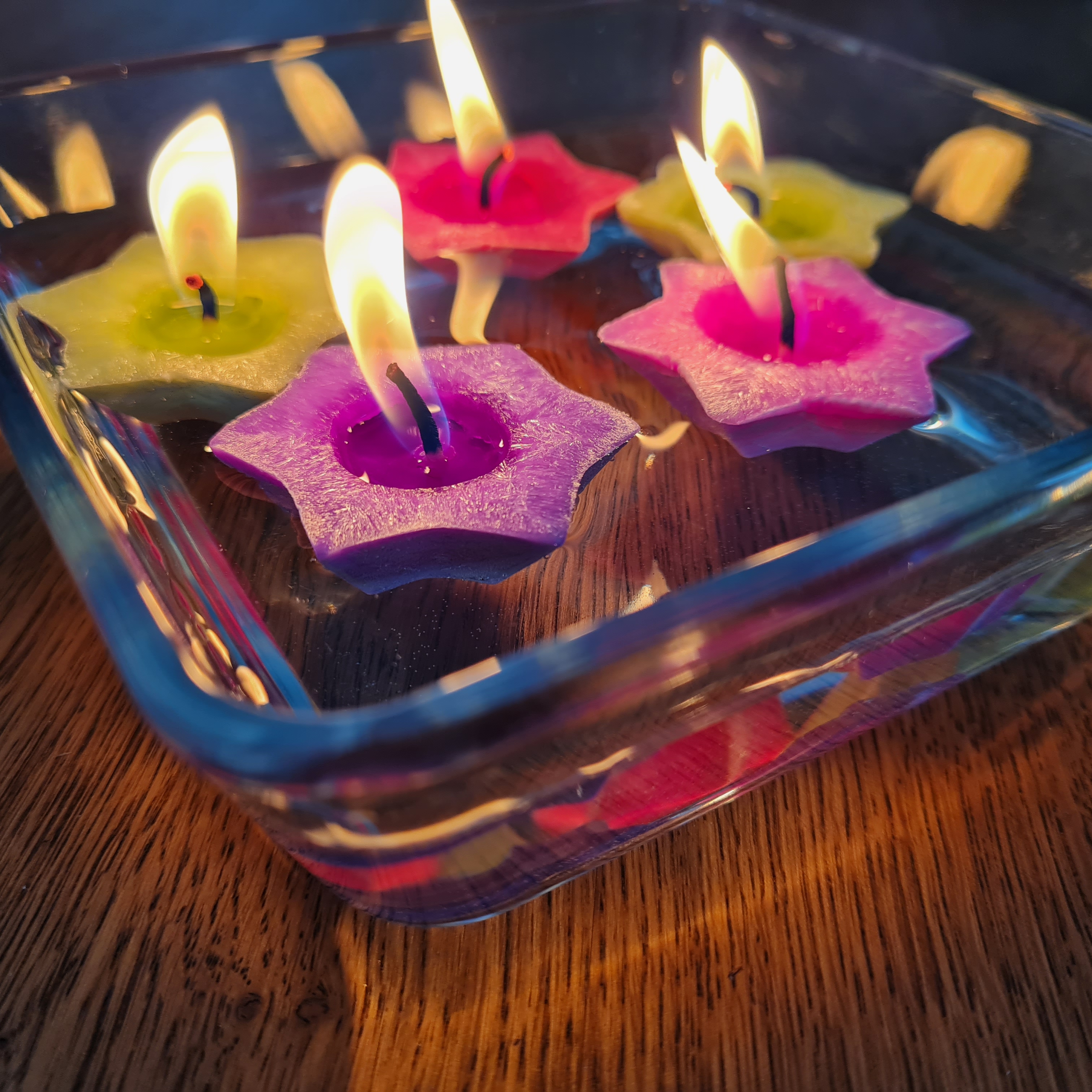 Plovoucí svíčka HVĚZDIČKA 5 ks různé barvy